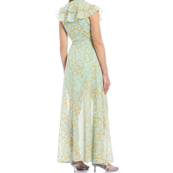 6 NWT Sachin & Babi Annemarie Ruffle Toile du Jouy Front Slit Dress MSRP $295 - Picture 5 of 6